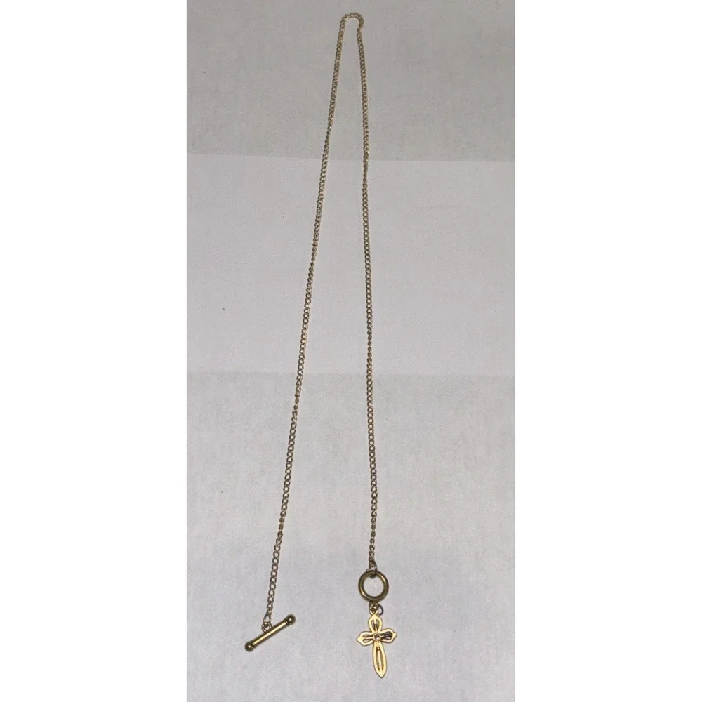 Vintage Pocket Watch Chain with Cross 22.5